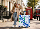 28 Inch PC Spinner Wheel Luggage, Carry on Suitcase, With Printed pattern and Combination Lock W2787P487192