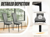 Dining Chairs Set of 4 Modern Velvet Upholstered Chairs with Metal Le gs Adjustable feet for Dining W3851P493953