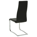 Black and Chrome High Back Side Chairs B062P145438