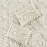 7 Piece Tufted Comforter Set Ivory Cal King B03596992