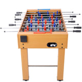 ZNTS 54-Inch Hurricane Foosball Table for Family Game Rooms with Light Cherry Finish, Analog Scoring and W465P164161