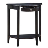 Black Console Table with Bottom Shelf B062P189228