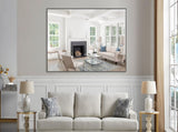 Oversized Bathroom Mirror Wall Mount Mirror,Vertical Horizontal Hanging Aluminum Framed Wall Mirror W708P297635