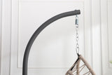 Outdoor egg-shaped hanging chair with stand, patio wicker swing egg-shaped indoor rocking W2500P288868