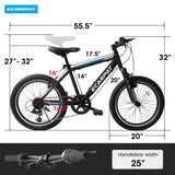 ZNTS A20215 Kids Bicycle 20 Inch Kids Montain Bike Gear Shimano 7 Speed Bike for Boys and Girls W1856P151699