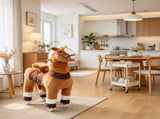 37.4 Inch Ride-On Horse for Kids Ages 412, Plush Riding Pony with Rolling Wheels for Active Play, 76271873