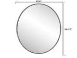 Iron Art Oval Retro Mirror, Antique Effect, Wall Hanging, Suitable For Bathroom, Bedroom, Living W757P251823