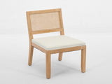 Farmhouse Rattan Dining Chairs Set of 2, Mid Century Modern Kitchen & Dining Room Chairs, Cane W1143P483566