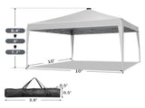 10x10 FT Slant Leg Foldable Canopy Tent with 4 Removable Sidewalls , 4 Solar 28166472