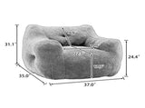 Bean Bag Chair, Bean Bag Sofa Chair with Armrests Stuffed High-Density Foam, Lazy Sofa Comfy Chairs W2200P454021