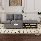 1 versatile foldable sofa bed in 3 lengths, modern sofa sofa sofa velvet pull-out bed, loveseat sofa W1825P246359