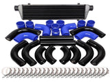 Universal 12 pcs 2.5' Blue Coupler Black Piping Intercooler KitT-Bolt Clamps Black 95520436