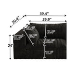 Cloud Sofa,Corduroy Fabric,Deep Seat Couches,Double-layer design,Removable Cushion,No Assembly, DIY W2824P324519