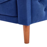 ZNTS 77.95 "Sponge Cushioned Sofa - Blue 14613599