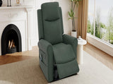 Manual Recliner 270&degSwivel Rocker Recliner Chair PU Leather Recliner with Massage and Heating, N763P363558F