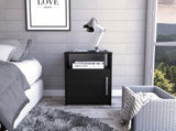 Black Wengue 1-Shelf Nightstand B06280043