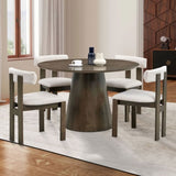 Wooden Dining Chairs Set of 2, Modern Boucle Upholstered Side Chairs,Mid Century Modern W2582P188297