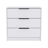 Dresser 27"H, 3 Drawers Dresser, Superior Top, White B097132978
