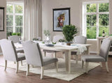 Set of 2 Fabric Parson Chairs in Gray and Antique White B016P222713