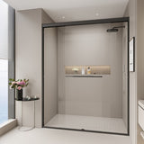 44-48 in. W x 72 in. H Double Sliding Shower Door, Semi-frameless Bypass Bathroom Sliding Door with W1573P239433