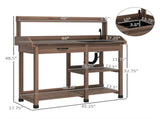Garden Work BenchOpen Shelf Storage 96541724