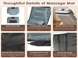 Full Body Massage Mat with Heat, 12 Massage Heads & 9 Vibration Modes, Detachable Neck & Foot 40800836