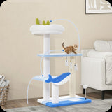 ZNTS 3-layer cat tree, cat climbing frame, multi-functional activity center Marine theme design 64994911