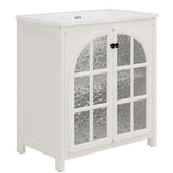 30 Inches Bathroom Vanity with Ceramic Sink, Faux Aged Finish, Vintage Rustic Bathroom Cabinet with N817P299512W