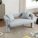 COOLMORE Modern Chenille Loveseat Sofa , Comfy Upholstered 2-Seater Sofa, Small Loveseat Accent W395P224846