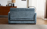 56.9" Loveseat Sofa Pull-out Sofa Bed Sleeper Sofa with a Reversible Backrest Cushion, Side Pockets, N719P208853R