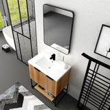 ZNTS 30 Inch Freestanding Bathroom Vanity With Resin Basin,30x18, W999P181591