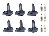Pack of 6 Ignition Coil Spark Plugs fit for Ford Mustang Mazda 6 CX-9 Lincoln MKT 60196785