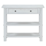 ZNTS TREXM Retro Console Table with Drawer and Two Sturdy Shelves for Entryway, Living Room N715P195561K