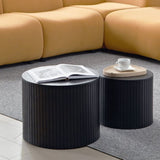 Nested table set 2 pieces, MDF coffee table set Living room/lounge area, black W2085123990