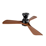 Hot sales 42 Inch Black Ceiling Fan with Lights Flush Mount Ceiling Fan with Remote Control, ABS W2991P338640