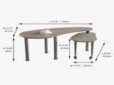 Contemporary rotatable cocktail table solid rubber wood legs, 360 degree rotating coffee table W2899P372753