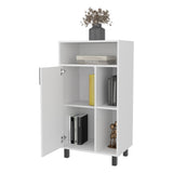 FM FURNITURE Blackwater Cabinet with Open Storage and 1 Door, White B128P301382