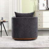 ZNTS COOLMORE Swivel Chair, Comfy Round Accent Sofa Chair for Living Room, 360 Degree Swivel W395P198277