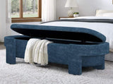 Linen Fabric Upholstered Bench with Large Storage Space for the Living Room, Entryway and W487P271397