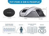 4-6 Persons White Gray Pop-Up Boat Tent T2602P172478