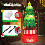 Lighted Blow-Up Xmas Tree - Self-Rotating Design, Waterproof Fade-Resistant, 2 Ground Stakes2 Water 20351489