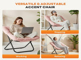 Comfy Chair for Adults, Soft Faux Fur Folding Lounge for Bedroom Living Room Dorm Rooms Flexible 06143633