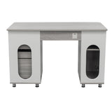 ZNTS Complete Workstation Computer Desk with Storage, Grey 74539286