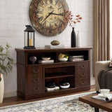 Retro TV Stand Storage for TVs up to 65'', Mid Century Modern TV Stand & Entertainment Center W2275P210044
