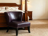 25.6 "x27.2" x32.8 " PU Leather Accent Chair, Living Room Lounge Sofa Chair with Rivet Trim for W5325P458035
