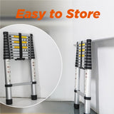 Telescoping Ladder 10.5FT, Telescopic Extension Ladder, Aluminum Alloy Folding Ladder Portable W2660P255607
