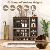 Entry shoe cabinet with adjustable shelf and flip door 12036977