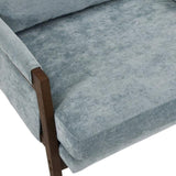 Kelly Mid-Century Modern Velvet Accent Armchair, Blue T2574P180240