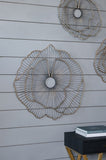Set of 3 Metal Flowers Wall Decor, Transitional Wall Floral Sculpture for Foyer Porch Hallway W2078130330