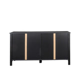 Cabinet with 4 Doors and 4 open shelgves,Freestanding Sideboard Storage Entryway Floor W33164270
